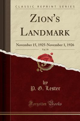 Download Zion's Landmark, Vol. 59: November 15, 1925-November 1, 1926 - P.G. Lester file in PDF