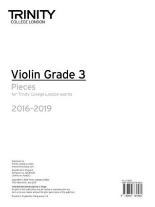 Read Violin Exam Pieces Grade 3 2016-2019 (Trinity Repertoire Library) - Trinity College London file in PDF