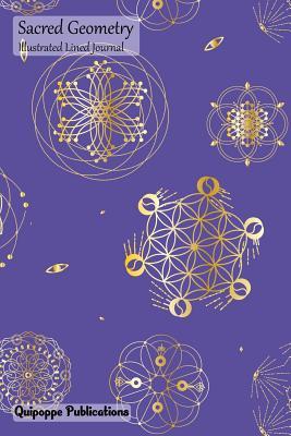 Download Sacred Geometry Illustrated Lined Journal: Illustrated Medium Lined Journaling Notebook, Sacred Geometry Sp04uv Gold on Ultra Violet Cover, 6x9, 130 Pages -  | PDF