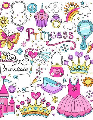Read Online Princess: Cute Doodle Sketchbook for Girls Blank Journal for Drawing, Doodling, Sketching & Writing, Large Notebook -  file in ePub