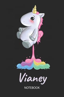 Read Online Vianey - Notebook: Blank Ruled Personalized & Customized Name Rainbow Farting Unicorn School Notebook Journal for Girls & Women. Funny Unicorn Desk Accessories for Kindergarten, Primary, Back To School Supplies, Birthday & Christmas Gift for Women. -  file in ePub