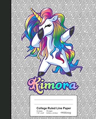 Read Online College Ruled Line Paper: KIMORA Unicorn Rainbow Notebook -  file in PDF