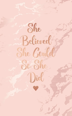 Read She Believed She Could So She Did: Bullet Journal, Elegant Pink Marble and Rose Gold 5 x 8, 120 Dot Grid Pages -  | ePub